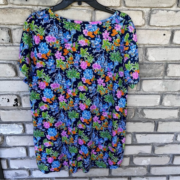 Lilly Pulitzer Etta V neck Disney Multicolor Disney theme top. - Picture 3 of 4